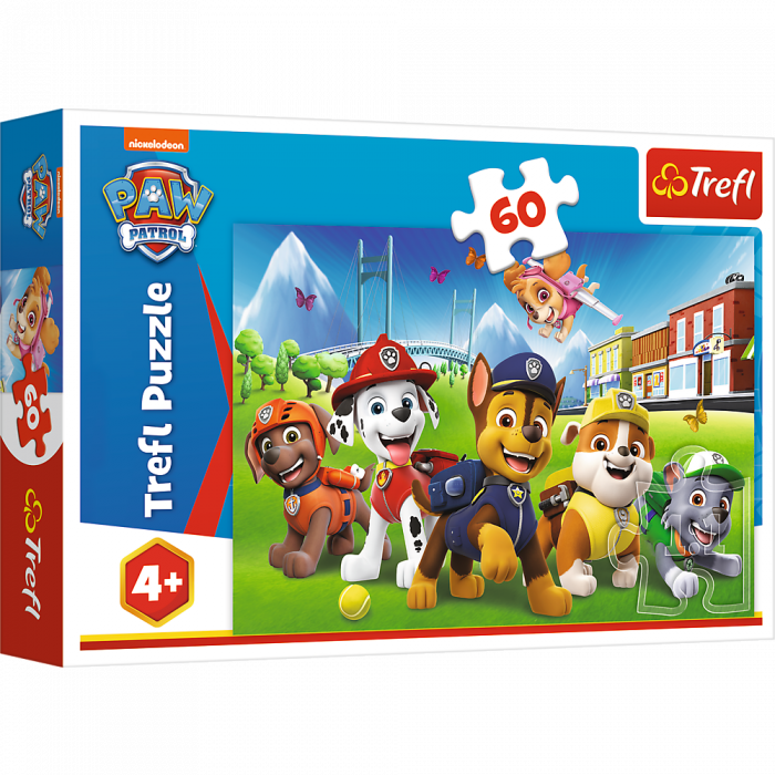 Puzzle Trefl 60 Piese Patrula Cățelușilor - Cățelușii în Iarbă  [3]