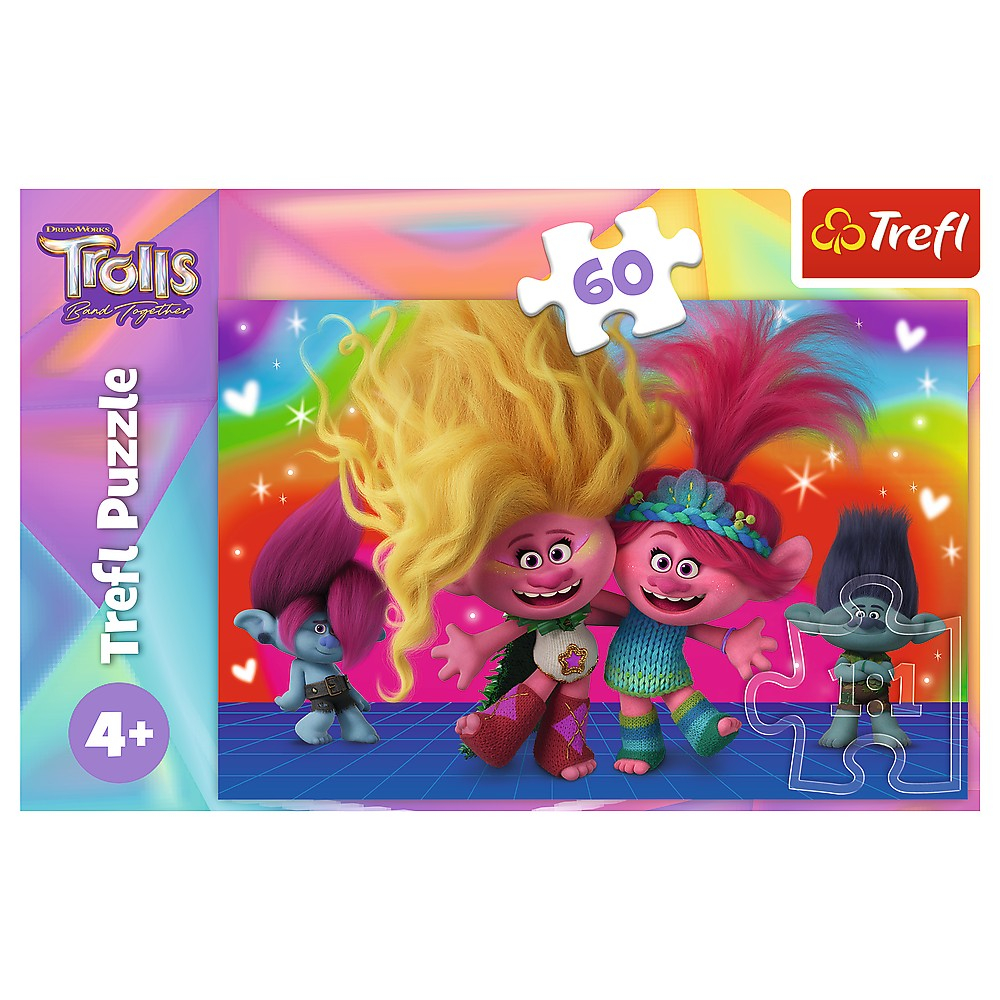Puzzle Trefl 60, Trolii Prietenoși [3]