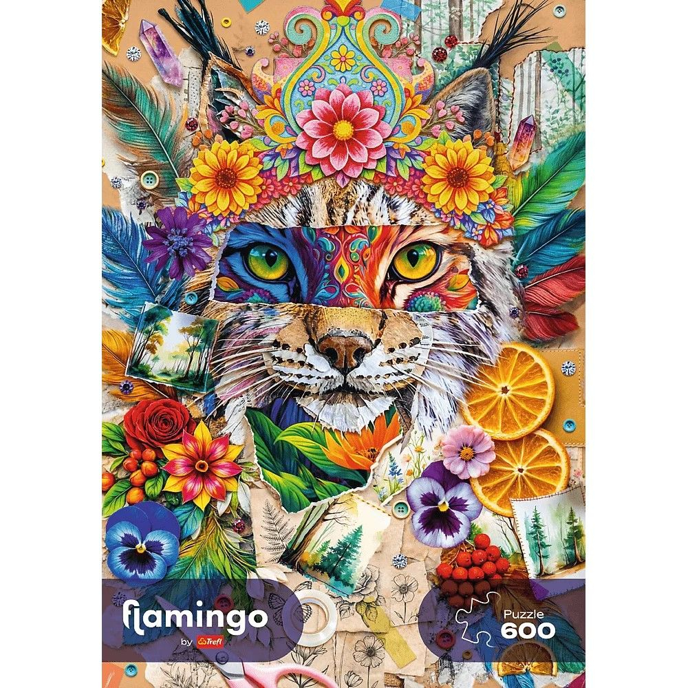 PUZZLE TREFL 600 FLAMINGO COLAJ DE INSPIRATIE [3]