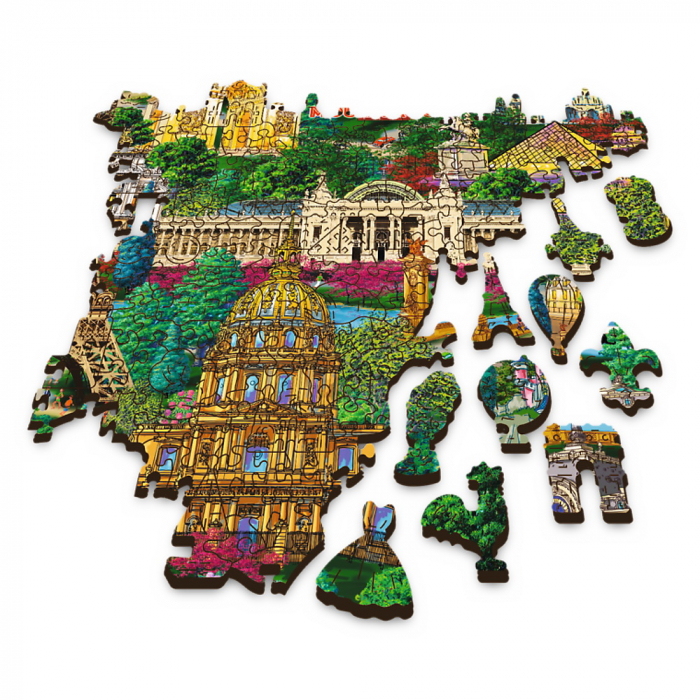Puzzle Trefl din Lemn 1000 Piese Obiective Turistice Faimoase din Franța [3]
