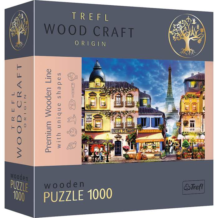Puzzle trefl din lemn 1000 piese - strada franceza