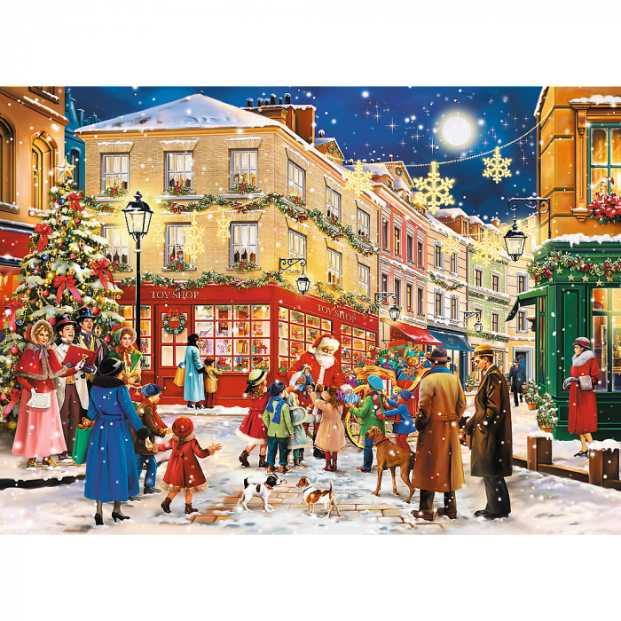 Puzzle Trefl din Lemn 1000 Piese - Strada Pregătită de Crăciun  [2]