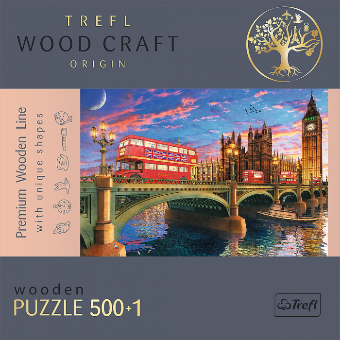 Puzzle Trefl din Lemn 500+1 Obiectivele Turistice din Londra [5]