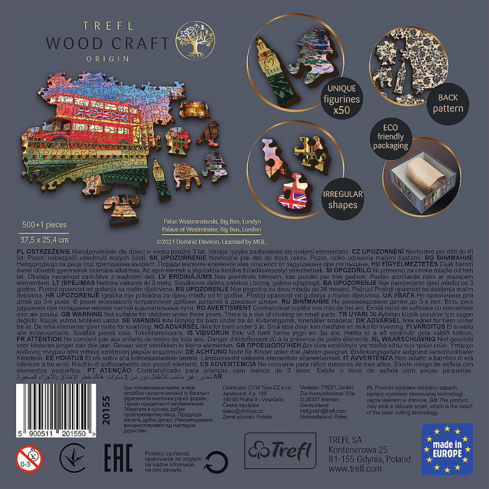 Puzzle Trefl din Lemn 500+1 Obiectivele Turistice din Londra [4]