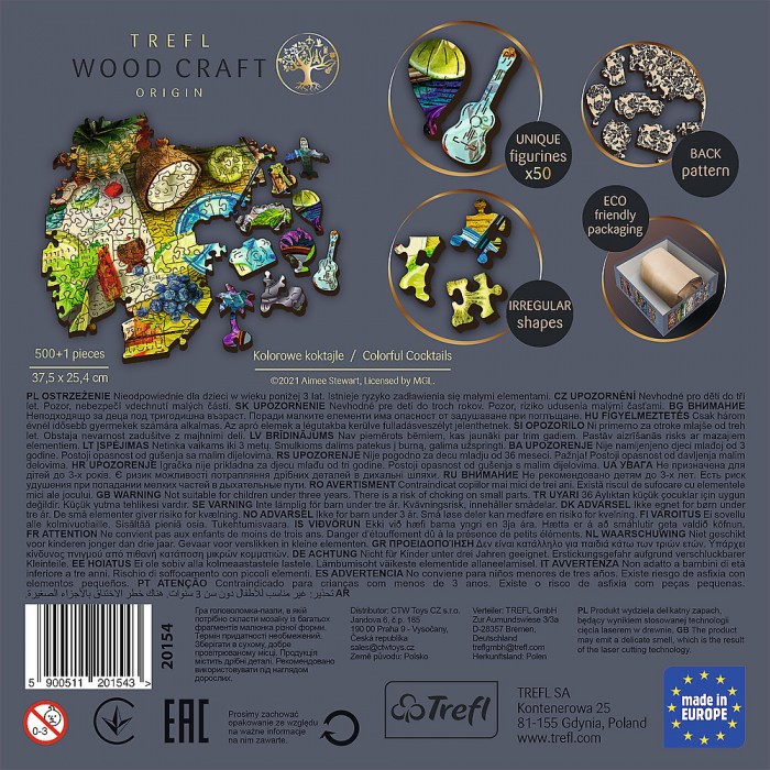 Puzzle Trefl din Lemn 500+1 Piese - Cocktailurile Colorate [4]