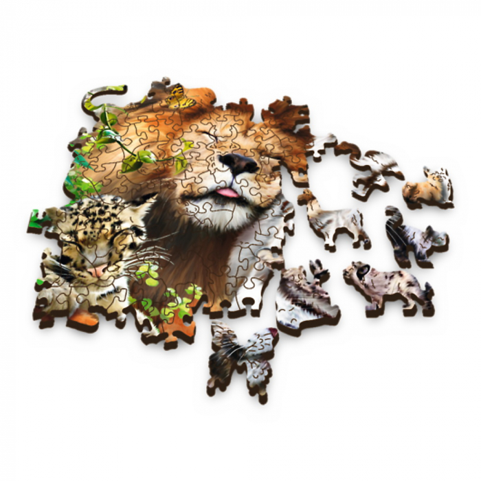 Puzzle Trefl din Lemn 500+1 Piese - Felinele din Junglă [3]