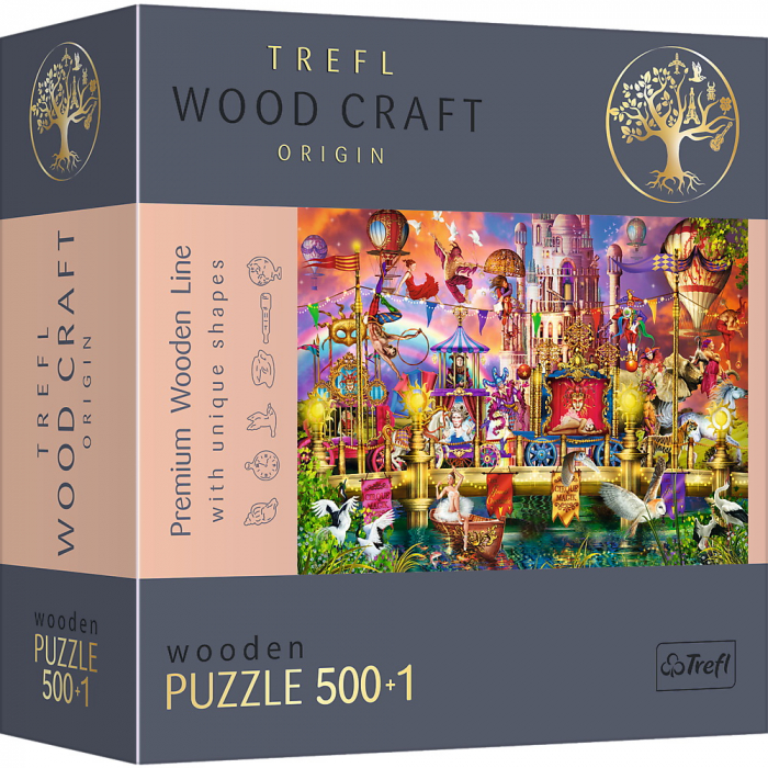 Trefl Lemn 501p Puzzle trefl din lemn 500+1 piese - lumea magica