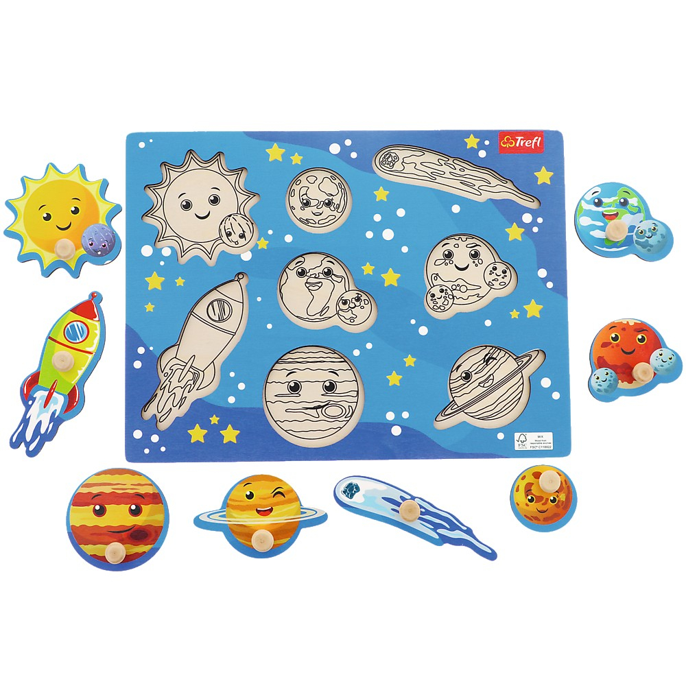 PUZZLE TREFL DIN LEMN 8 PIESE COSMOS [2]