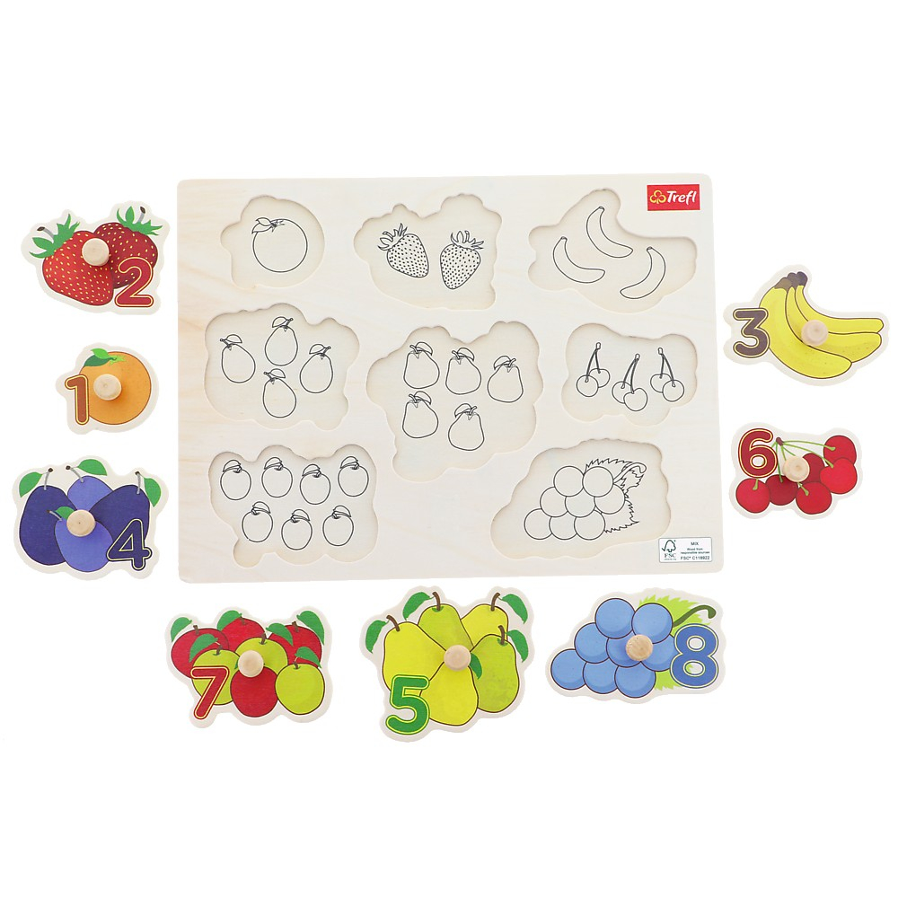 PUZZLE TREFL DIN LEMN 8 PIESE FRUCTE [2]