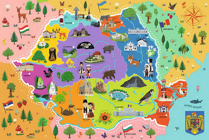 Puzzle Educațional Harta României, 44 piese [2]