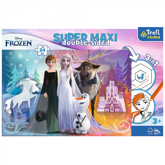 Puzzle Trefl Primo 24 Super Maxi Disney Frozen 2 Regatul Înghețat [4]