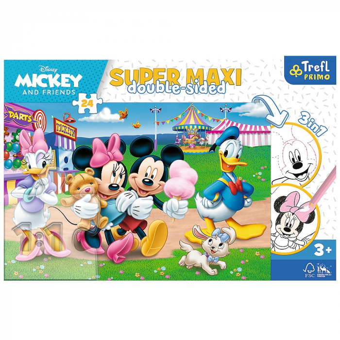 Puzzle Trefl Primo 24 Super Maxi Disney Mickey la Târg  [4]