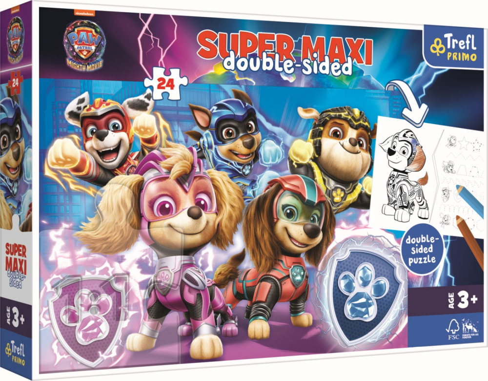 Puzzle Trefl Primo 24 Super Maxi - Patrula Cățelușilor: Echipa în Acțiune [5]