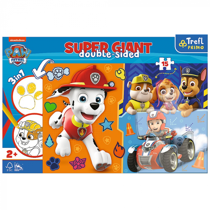 Puzzle Trefl Primo Super Giant 15 Patrula Cățelușilor Cunoaște Echipa [4]