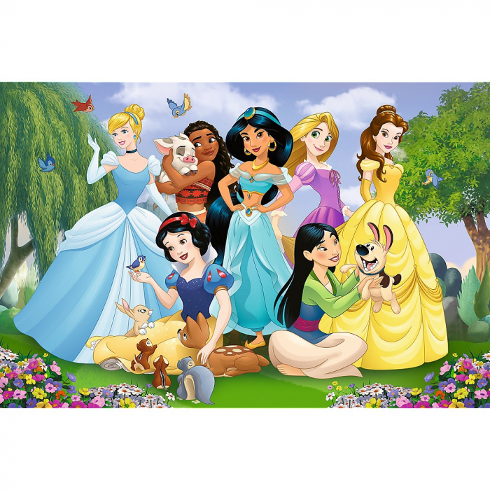 Puzzle Trefl Primo Super Shape XXL 104 Disney Prințesele în Grădină [2]