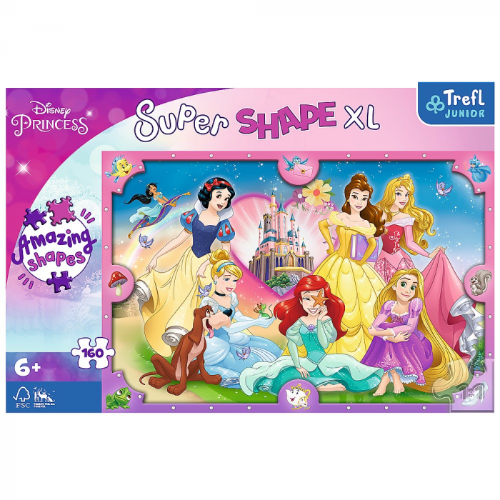 Puzzle Trefl Primo Super Shape XXL 160 Disney Lumea Prințeselor [3]