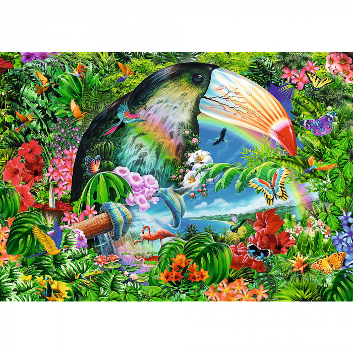 Puzzle Trefl Spiral 1040 Piese Animale Tropicale  [2]