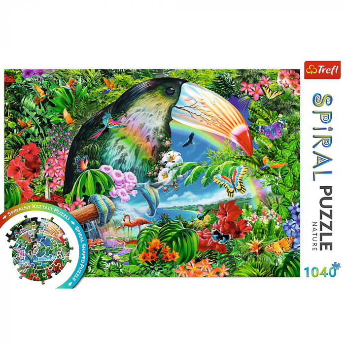 Puzzle Trefl Spiral 1040 Piese Animale Tropicale  [3]