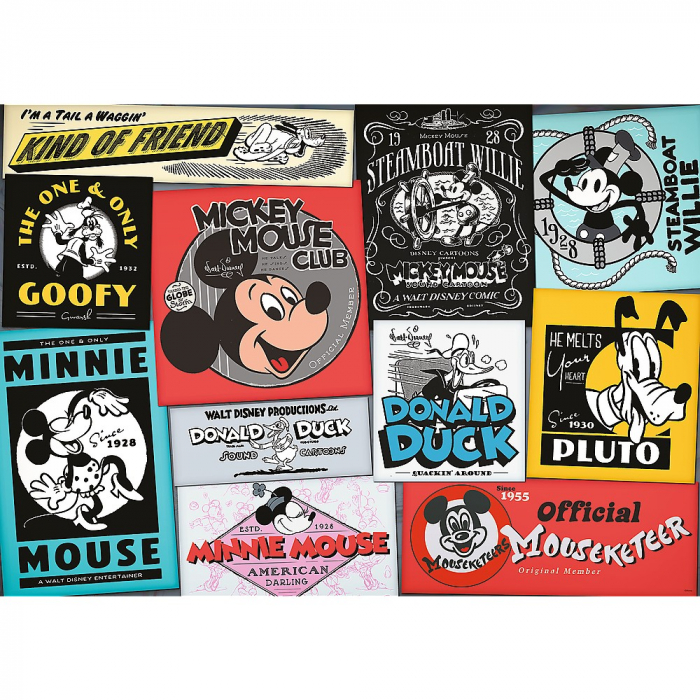 Puzzle Trefl UFT 1000 Disney 100 Posterele Retro  [2]