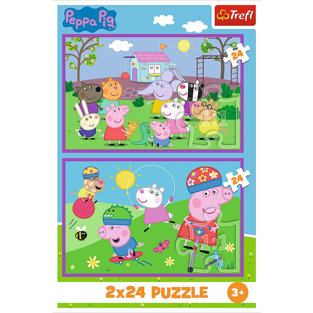 PUZZLES 2X24 PEPPA PIG O ZI LA JOACA CU PEPPA PIG [4]