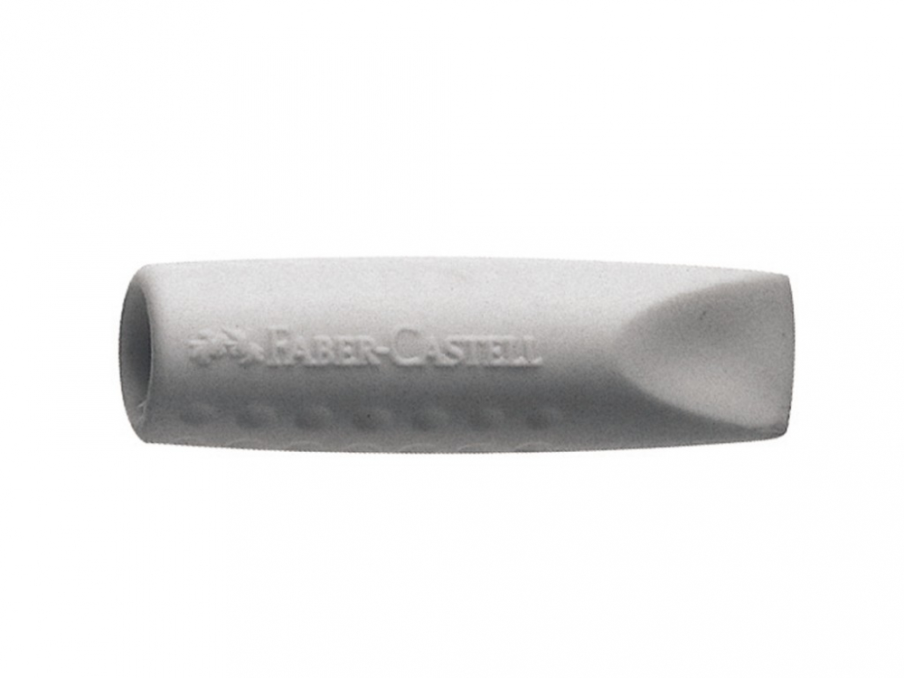 Radiera capac Grip 2001 gri Faber-Castell, 2 buc set