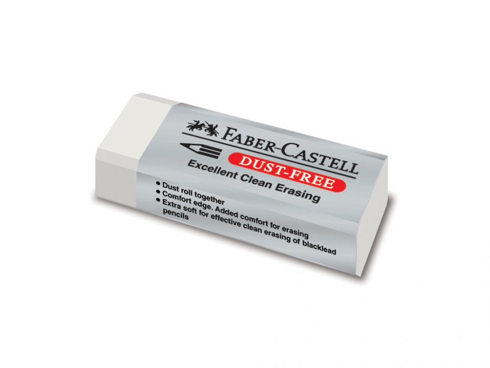 Radiera Faber-Castell Dust Free 20 alba,63x22x12 mm