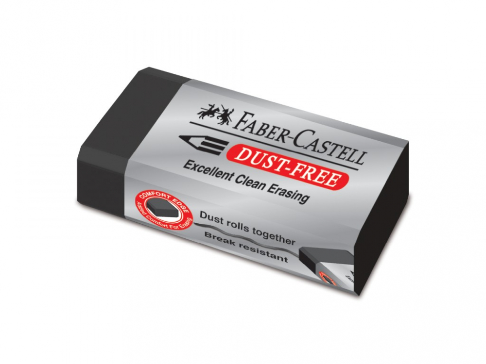 Radiera Faber-Castell Dust Free 24 neagra,45x20x12 mm