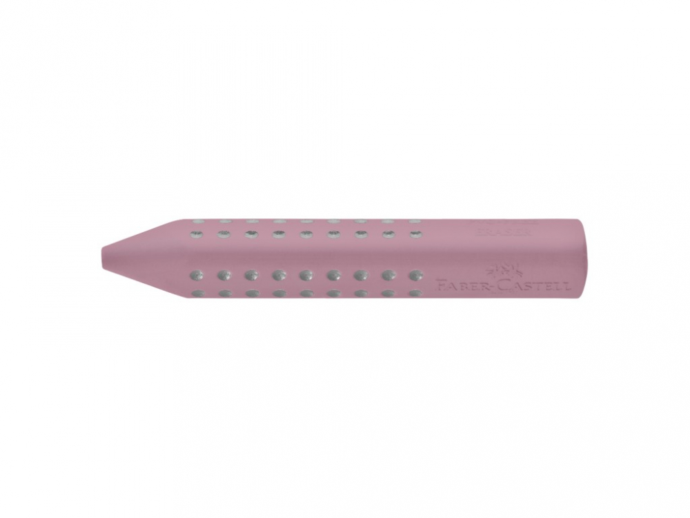 Radiera Grip 2001 roz Faber-Castell, triunghiulara, fara PVC