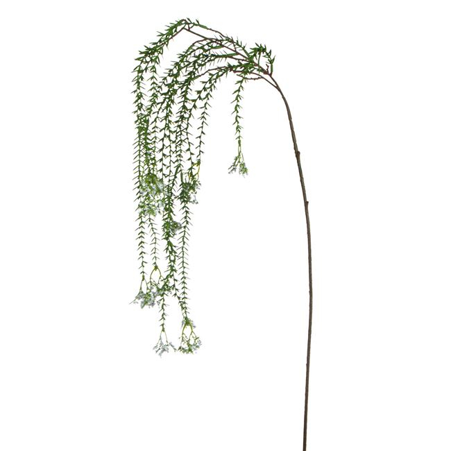 Ramura de agatat decorativa artificiala cu flori albe [2]