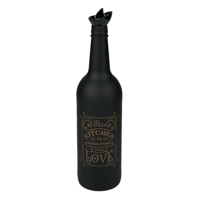 Recipient elegant  pentru ulei ,sticla,negru mat,750 ml [1]