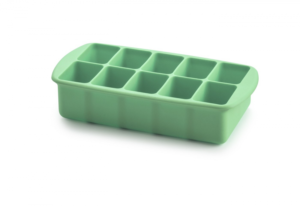 Recipient din silicon cu 10 compartimente pentru refrigerare hrana bebelusi,mint [6]