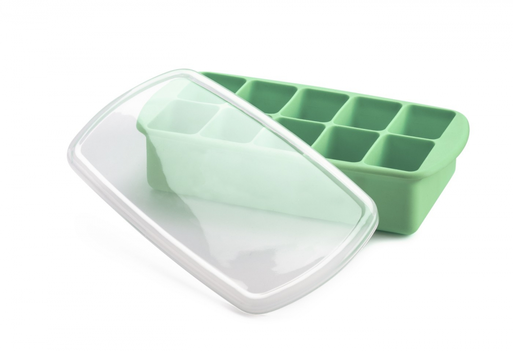 Recipient din silicon cu 10 compartimente pentru refrigerare hrana bebelusi,mint [2]