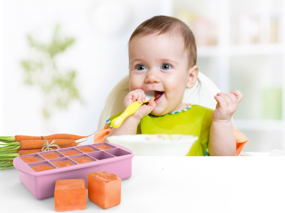 Recipient Refrigerare Hrana Bebe, Melii, Roz 59 Ml X 10 Cub [3]