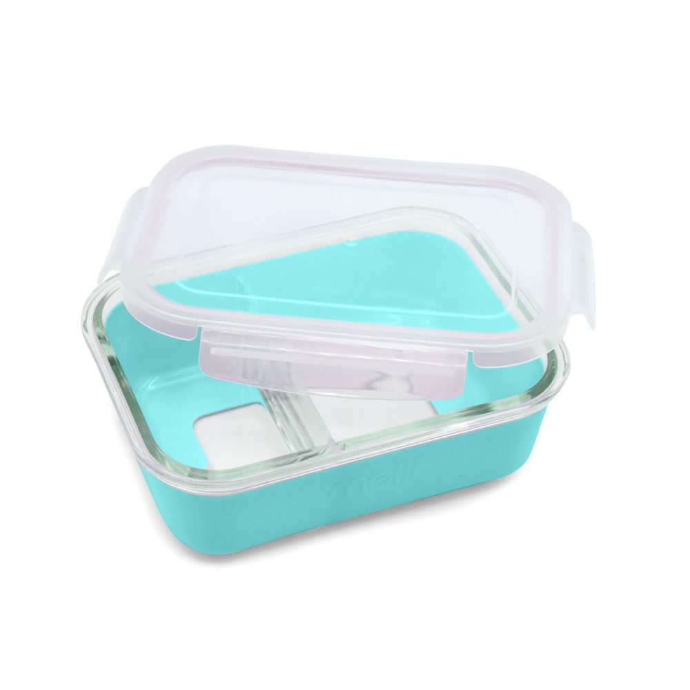 RECIPIENT STICLA 740 ML CU HUSA ANTIDERAPANTA SILICON MELII BLUE [2]