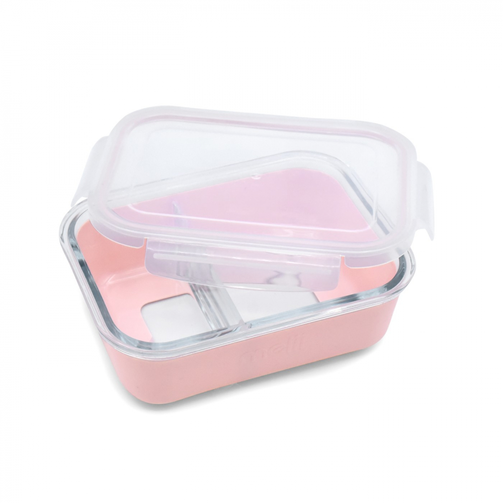 RECIPIENT STICLA 740ML CU HUSA ANTIDERAPANTA SILICON MELII ROZ [2]