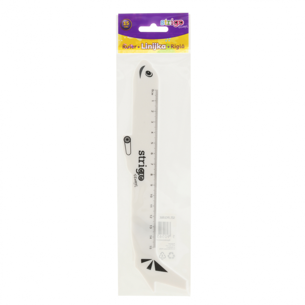 Rigla Strigo din Plastic, Avion, 15 cm