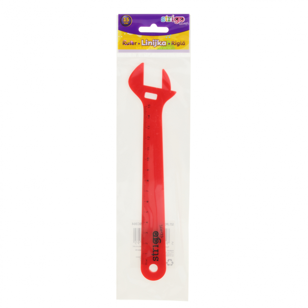 Rigla Strigo din Plastic, Cheie Franceza, 15 cm