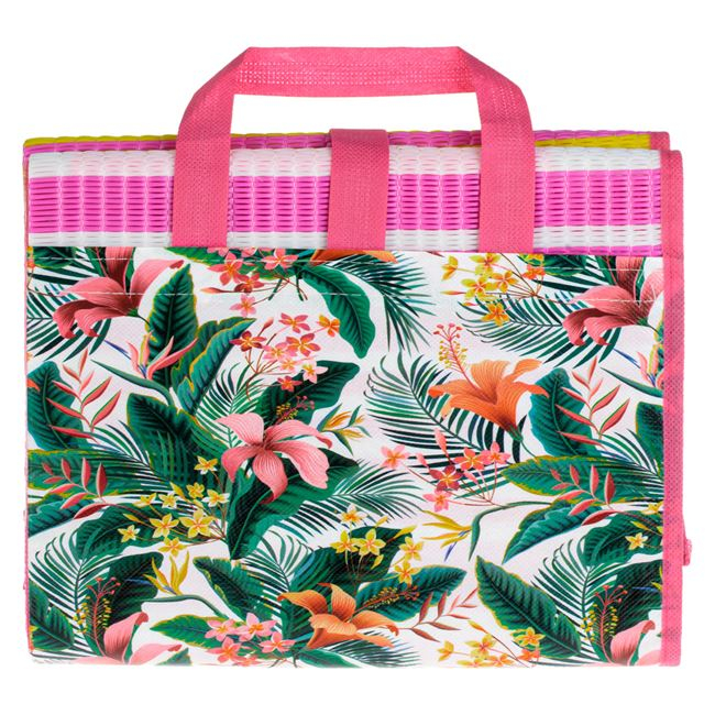 Rogojina plaja cu perna gonflabila in dungi,fucsia,180x86 cm [2]