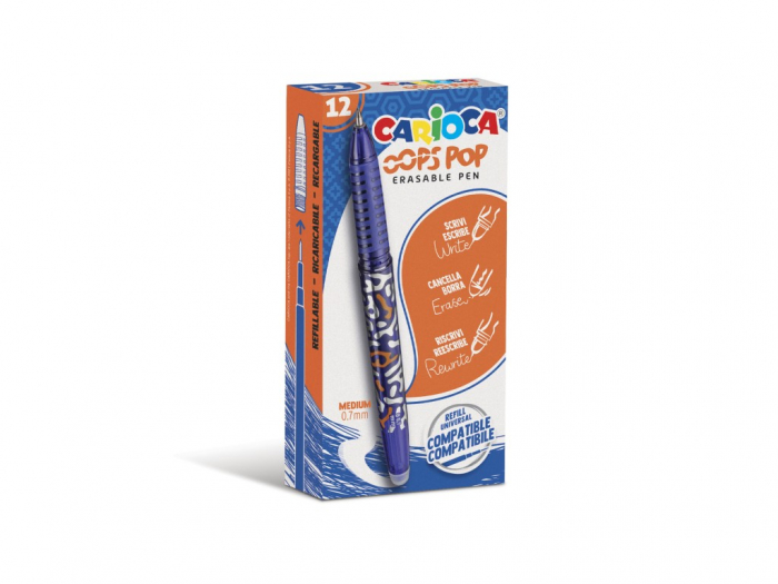 Roller cu stergere 0.7 mm Carioca Oops Pop,3 culori