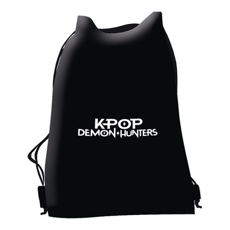 Rucsac cu snur pentru copii KPOP Demon Hunters, negru, 40x30 cm [2]