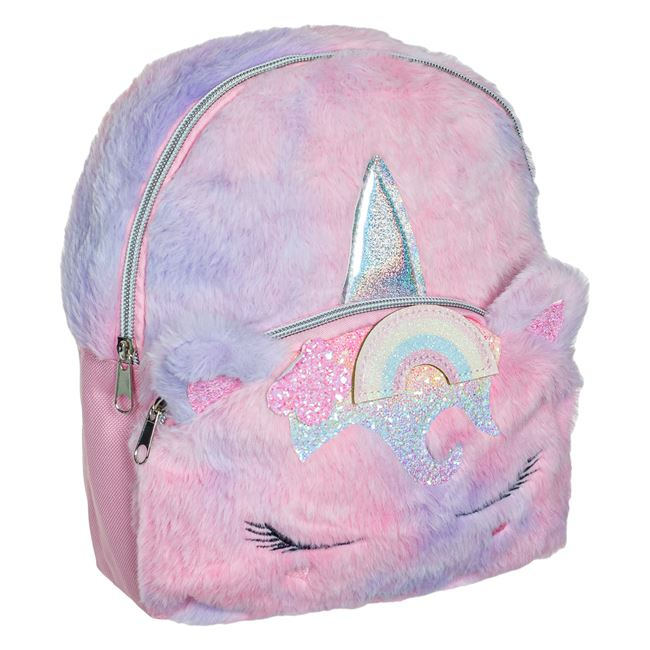 Rucsac pentru fetite din blana si desgin unicorn [2]