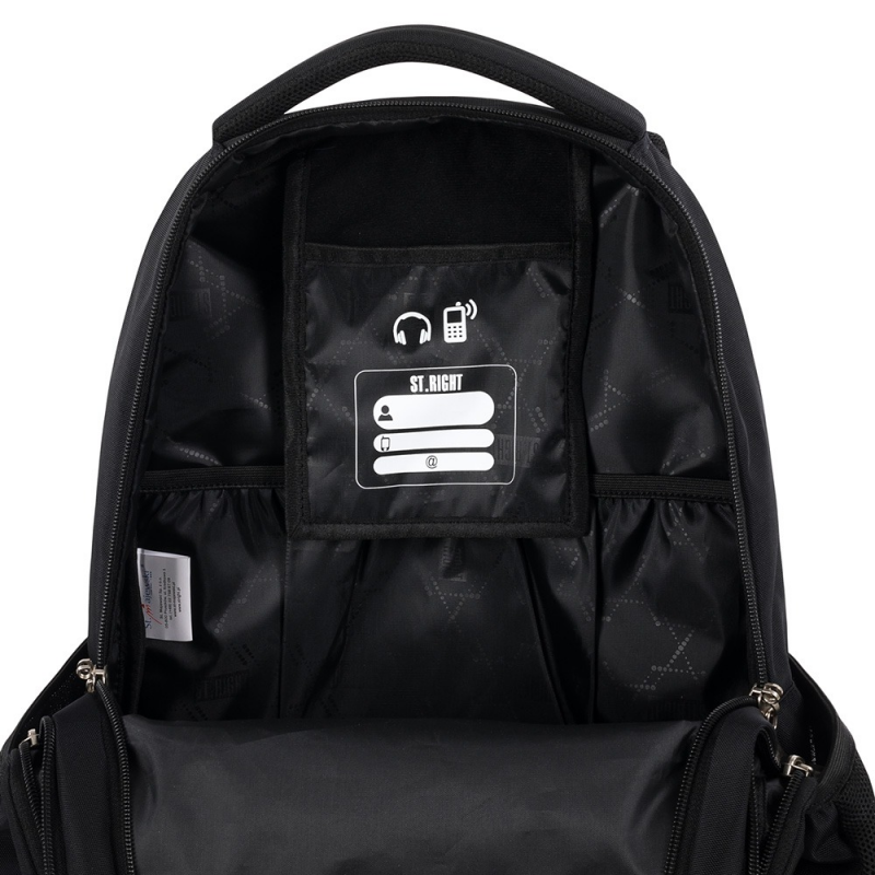 Rucsac pentru scoala cu 3 compartimente,negru,46x30x20 cm [7]