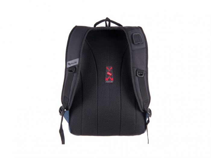 Rucsac ergonomic pentru scoala cu mufa USB Bicolor Black Blue [3]