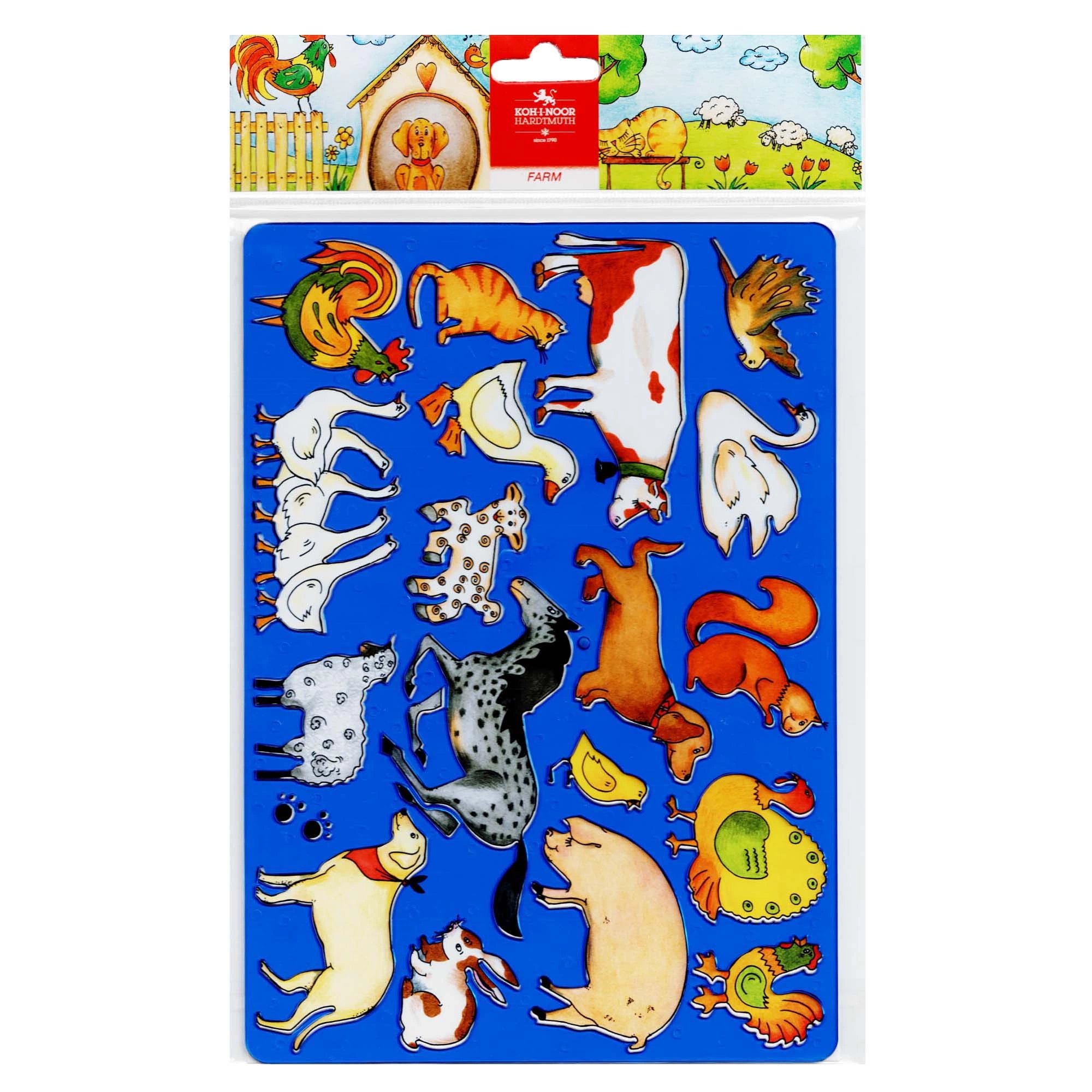 Sablon animale de la ferma cu 18 forme,plastic [2]