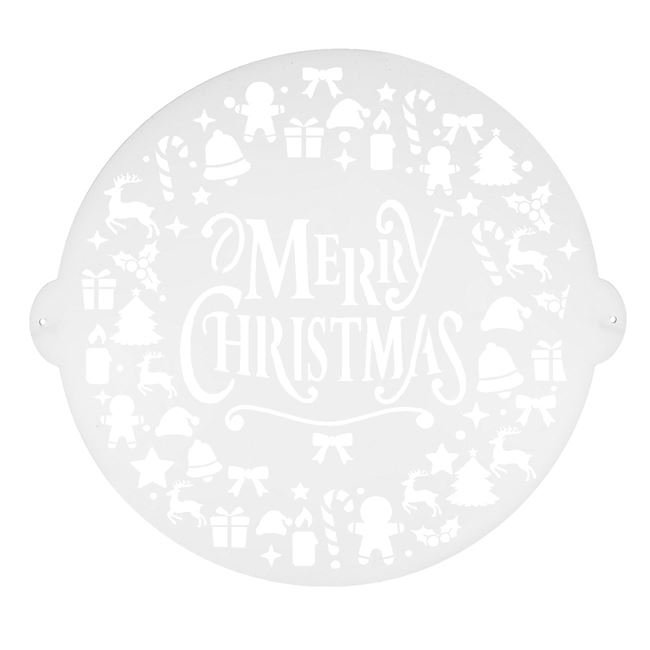 Sablon decorativ tematica Craciun pentru tort,plastic,25 cm [2]