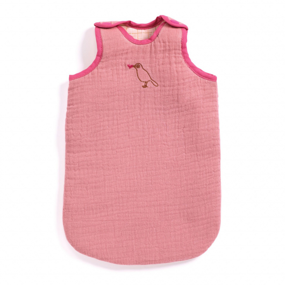 Sac de dormit pentru papusi intre 30-36 cm din bumbac matlasat,roz [3]