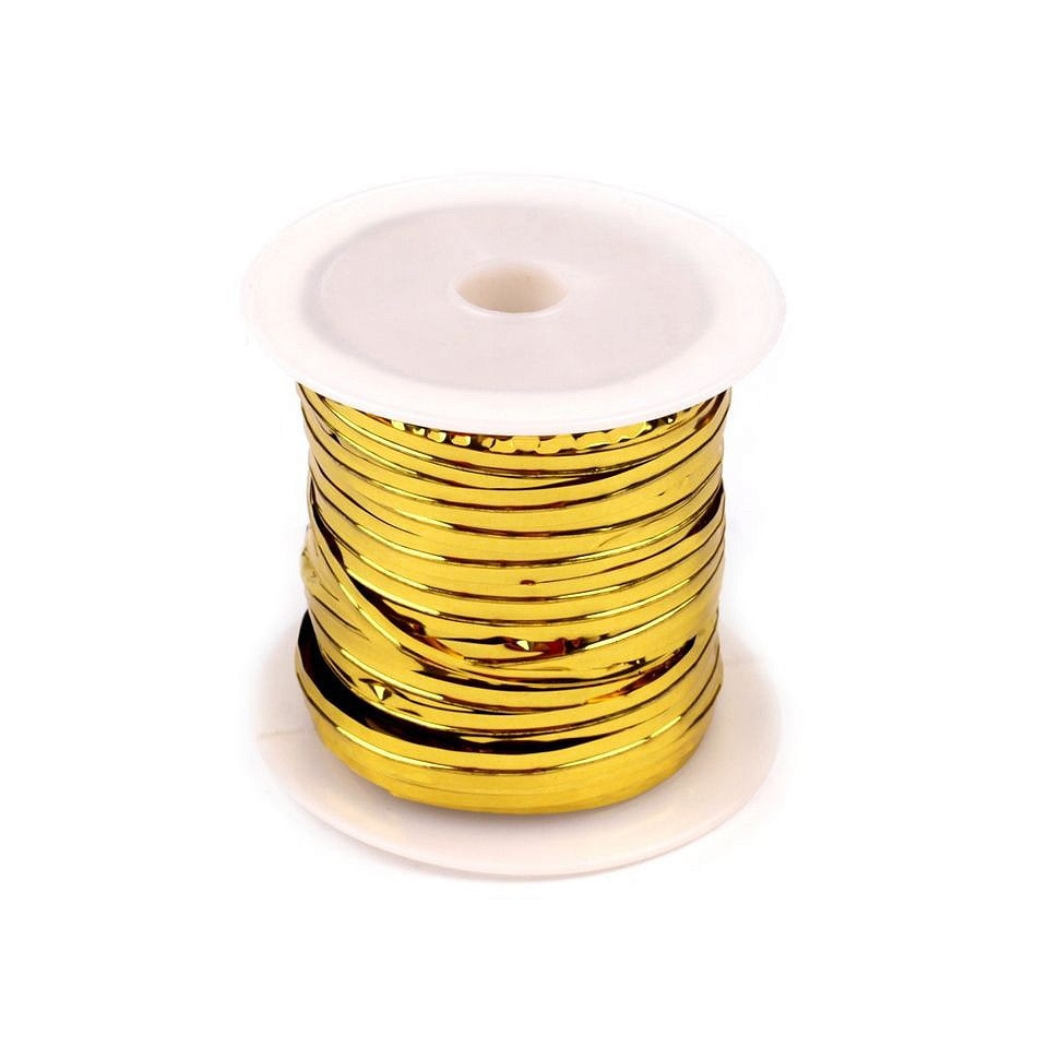 Sarma plata decorativa pentru activitati crafts,auriu,10 metri