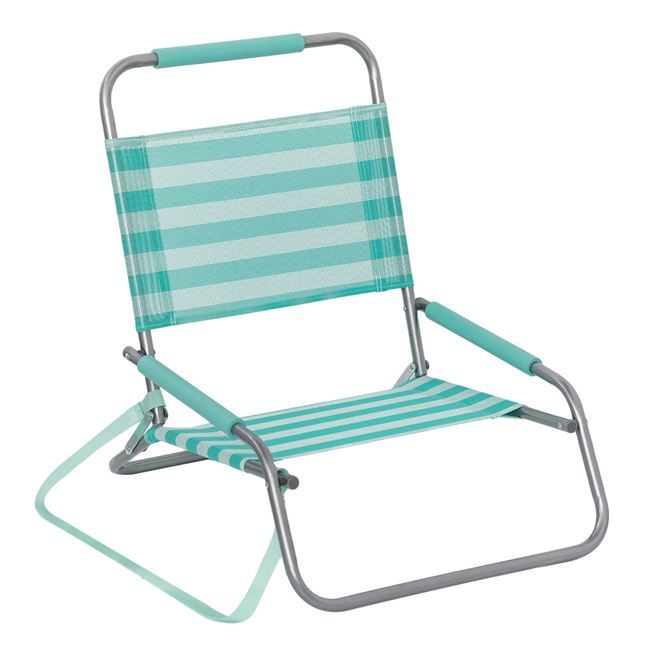 Scaun pliabil pentru camping sau plaja cu manere, turcoaz,50x60x62 cm [1]