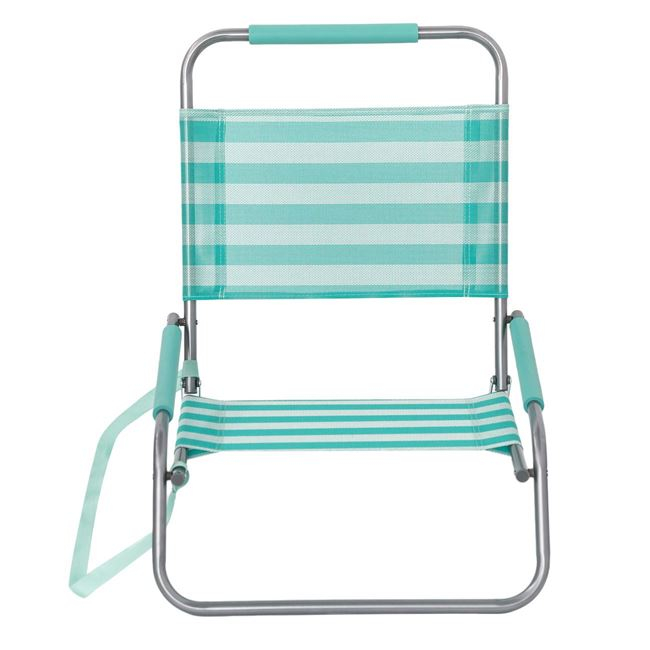 Scaun pliabil pentru camping sau plaja cu manere, turcoaz,50x60x62 cm [2]