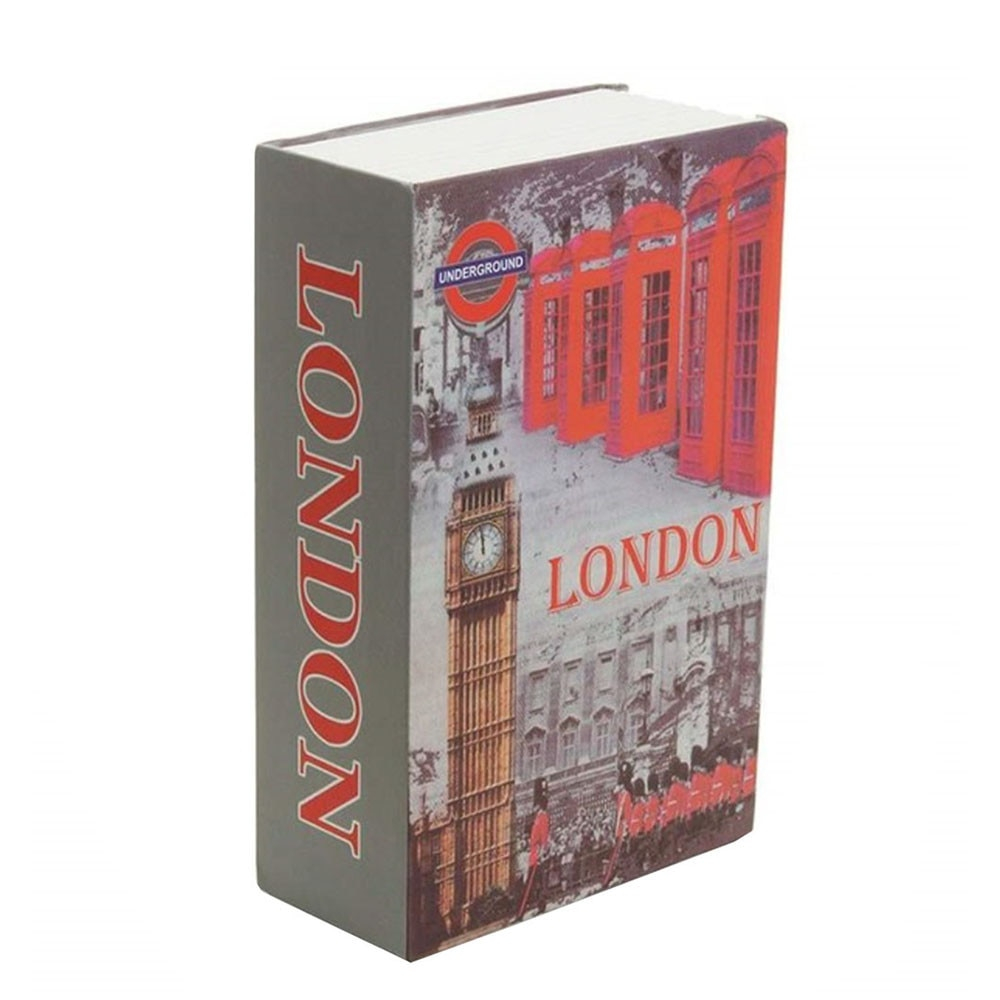 Seif secret tip carte ,   cu cheie, model London Vibe,18x11.5x5.5 cm